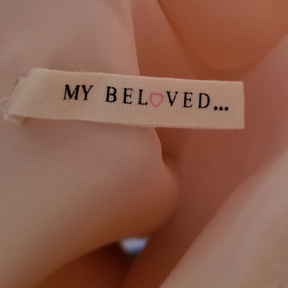 My Beloved brand high-low, blush high chiffon dress - Picture 3 of 7